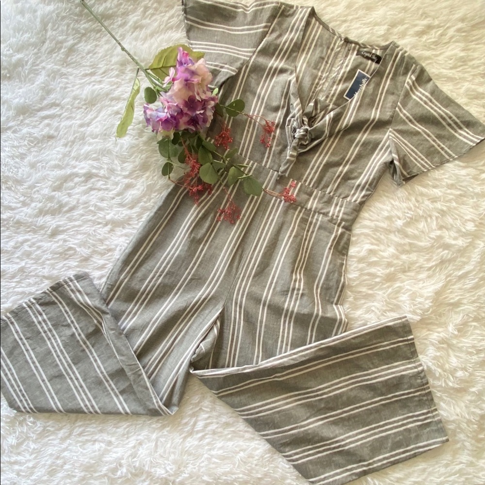 NWT Crystal Sky Knotted Jumpsuit